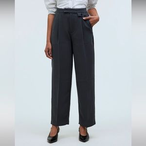 NWOT Madewell The Rosedale High-Rise Straight Pant in Crepe - Army Green, Size 0